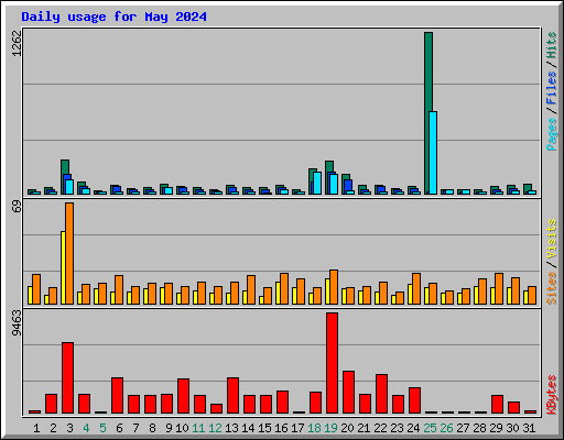 Daily usage for May 2024